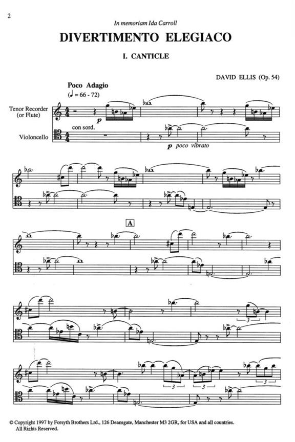 Divertimento Elegiaco Op.54